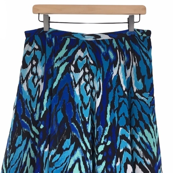 EMMA JAMES Midi Skirt Boho Gypsy Feathers Prairie Modest Flowy Peasant Tie Dye 8 - Picture 2 of 9